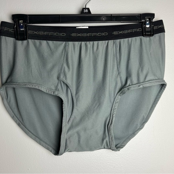 Exofficio Gray Briefs with Black Waistband - Picture 1 of 5